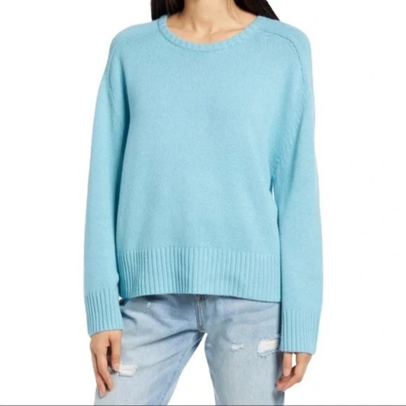 TREASURE & BOND Knit Crewneck Sweater - Milky Blue - NWT - Picture 2 of 2